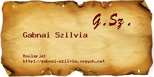 Gabnai Szilvia névjegykártya