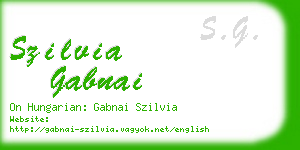 szilvia gabnai business card